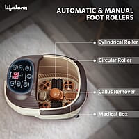 Lifelong LLM279 Corded Electric Foot Spa and Massager with 4 Automatic Rollers & 4 Manual Rollers, Digital Panel