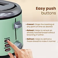 AGARO Royal 2 Slice Stainless Steel Pop Up Toaster 850W