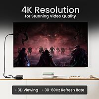 Ambrane AHDMS30G HDMI Cable (Black)