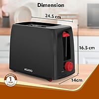 AGARO Olympia 750-Watt 2-Slice Pop-Up Toaster with 7 Toasting Settings