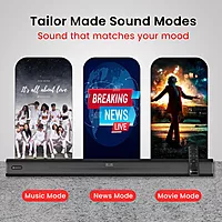 Portronics Pure Sound 105 – 200W 2.1 Soundbar with HDMI offers immersive audio experience, sleek design, and powerful bass. Perfect for movies, music, and gaming. Enhance your entertainment setup!