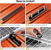 EPDM Rubber for Solar PV Mounting Short rails on Sheet Roofs (3 inch x 1 inch)
