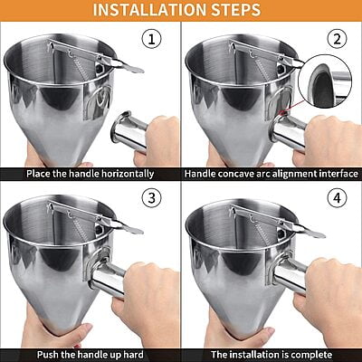 Stainless Steel Conical Funnel Strainer with SS Stand for Liquid Dispensing Stainless Steel Conical Funnel Strainer with SS Stand for Liquid Dispensing