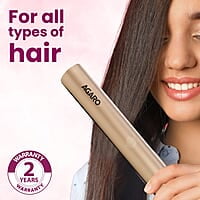 AGARO Hair Straightener, Ceramic Coated Floating Plates, Adjustable Temperature