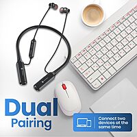 Portronics Harmonics Y4 Bluetooth In-Ear Headset – V5.4, Type-C | 100Hrs Play Time | Black