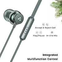 Ambrane Stringz 38 Wired Earphones with Mic, Powerful HD Sound with High Bass, Tangle Free Cable, Comfort in-Ear Fit, 3.5mm