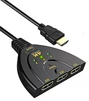uPort HDMI Switch 3 In 1 Out – Supports 4K Resolution | Switch Between 3 HDMI Sources | Perfect for Gaming, Streaming & Home Theater