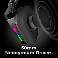 ZEBRONICS Havoc Premium Gaming Over Ear Headphone with Dolby Atmos Subscription, 50mm Neodymium Drivers, Extra Soft Ear Cushion, Suspension Headband,Braided Cable