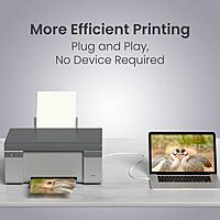 Portronics PrintLink 3 – USB-A to B Printer Cable, 3M, high-speed data transfer, durable design, compatible with various printers, ideal for home and office use, reliable connection, tangle-free.