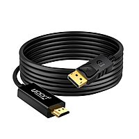 Uport 3M DisplayPort to HDMI Cable supports 4K@60Hz resolution, ensuring high-quality video output. Ideal for connecting devices like laptops to monitors or TVs for stunning visuals.