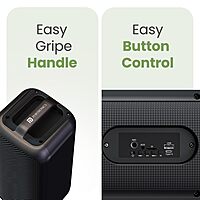 Portronics POR 2345 Rumble 25W Bluetooth Speaker – BT 5.3  Wired Mic  FM  AUXUSBMicroSD  Black