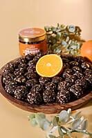 EAT BETTER CO Orange & Ginger Sugar-Free Laddoos | Energy-Bar Replacement | 95% Dry-Fruits | High Protein & Instant Energy - Super Saver Pack Of 20 - Healthy Sweet No Added Sugar, 0.29 Kg