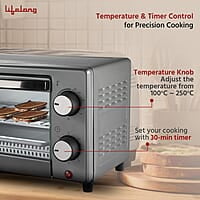 Lifelong OTG 10 Litre for Kitchen with Baking Tray - 800W Electric Oven Toaster Griller