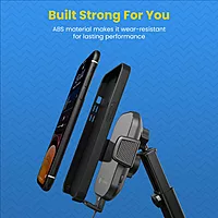 Portronics Clamp 3 Wireless Car Charger – 15W Fast Qi, designed for effortless charging on the go. Securely holds your phone while delivering rapid power, ensuring a seamless driving experience.