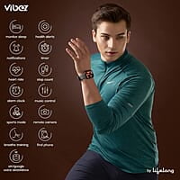 Vibez by Lifelong Hype Men Smartwatch with Bluetooth Calling Multiple Straps (VBSWM306