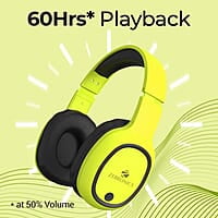 ZEBRONICS Thunder Bluetooth 5.3 Wireless Over ear Headphones with 60H Backup, Gaming Mode, Dual Pairing, ENC, AUX, Micro SD, Voice Assistant, Comfortable Earcups, Call Function