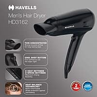 Havells HD3162 Men's 1565 Watts Powerful Hair Dryer with Thin Concentrator and Cool