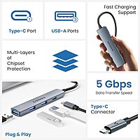 Ambrane E-Hub Plus (Grey)