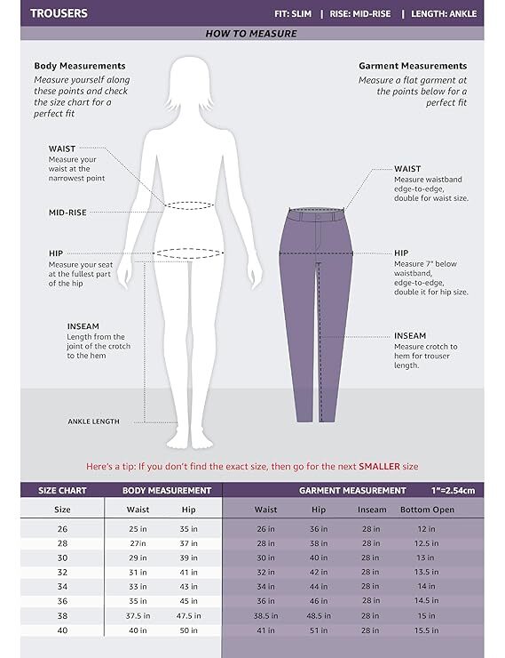 Women's Slim Fit 4-Way Stretch Formal Trousers