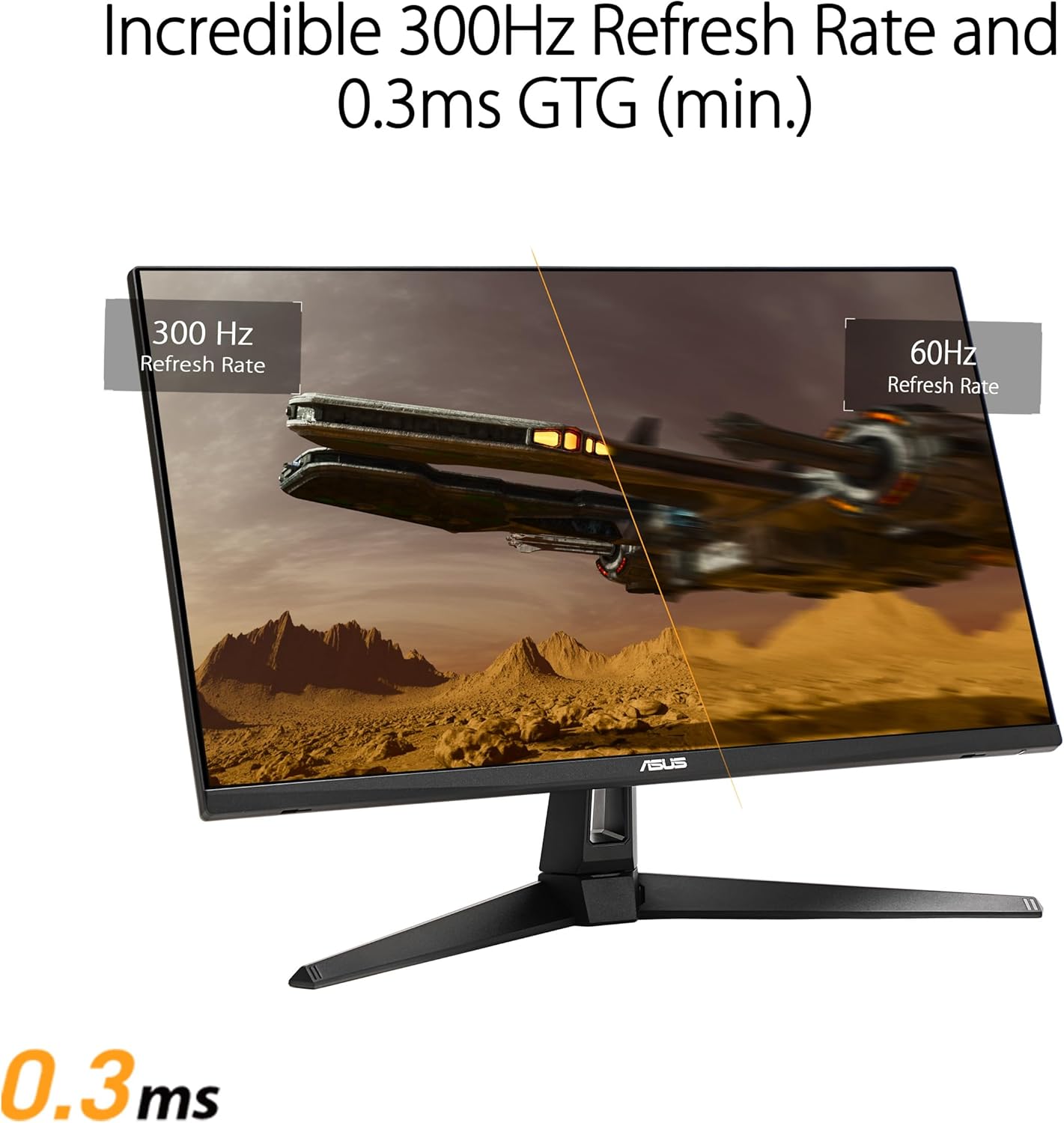 ASUS TUF Gaming 27” 1440P Monitor - QHD (2560x1440), 300Hz, Fast IPS, Extreme Low Motion Blur Sync, 0.3ms, Speaker, 95% DCI-P3, Shadow Boost, DisplayWidget Center , (VG27AQM5A)