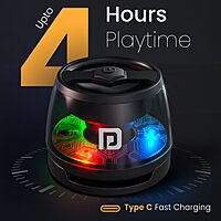 POR 2671 Nadya Black Mini BT Magnetic Speaker – 6W | Bluetooth 5.3 | Type-C