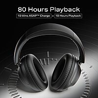 boAt Rockerz 650 Pro (Iris Black) - New Arrival