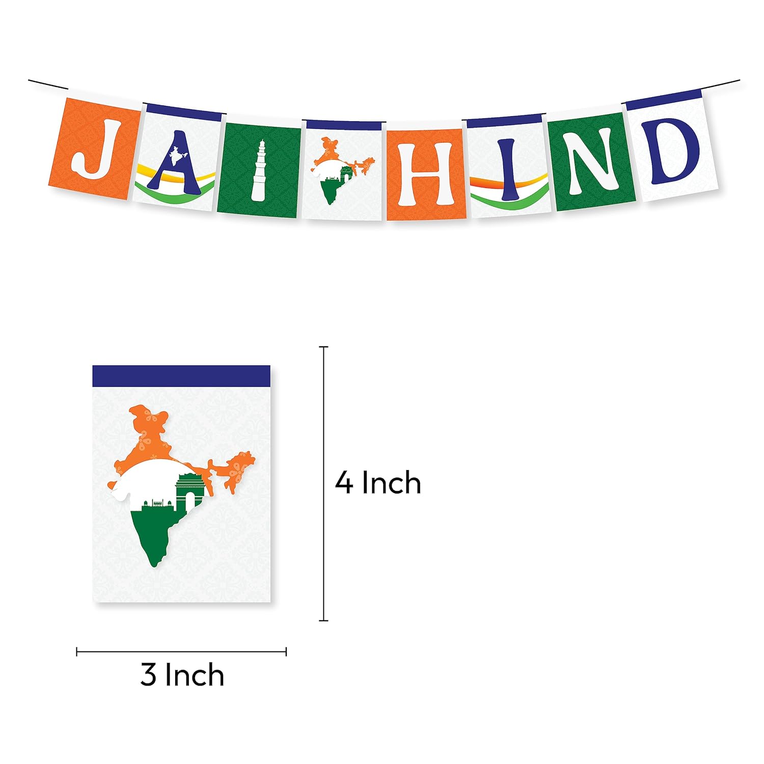 Happy Independence Day Metallic Balloons For 15 August Pack of 21pcs | 20pcs Of Orange White and Green 9" Balloons and A Banner for Independence Day or Any Other National Day