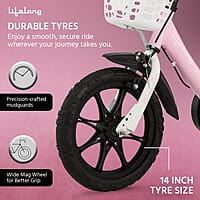 Lifelong Juniors Ride Cycle 14T with Training Wheel, Mudguard for Boys and Girls