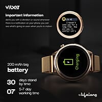 Vibez By Lifelong Xena SmartWatch For Women With Hd Display 24X7 Heart Rate & Spo2 Tracking