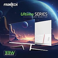 Frontech MON-0085 – 27" curved borderless monitor with vibrant display, 68.58cm screen, and ultra-thin bezels for immersive viewing.