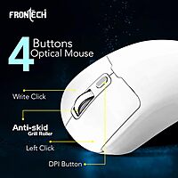 Frontech MS-0058W – Wireless optical mouse with 1000 DPI, ergonomic design, and smooth tracking for precise and comfortable daily use.