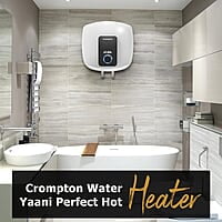 Crompton Solarium Qube 25-L 5 Star Rated Storage Water Heater (Geyser) with Free Installation and Connection Pipes (White and Black)