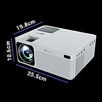 ZEBRONICS PIXAPLAY 58, Smart Projector, 11500 Lumens, 4K Support, 210 Inch Screen Size, Quad Core Processor, Bluetooth, HDMI, USB, WiFi, AUX, 1080p Native, APP Support, Miracast