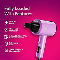 AGARO HD-1211 Hair Dryer 1100 Watts, 2 Heat Speed and Cool Mode