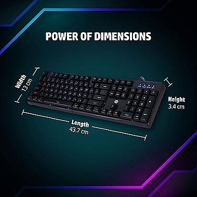 Open Box HP Wired USB Gaming Keyboard, K300