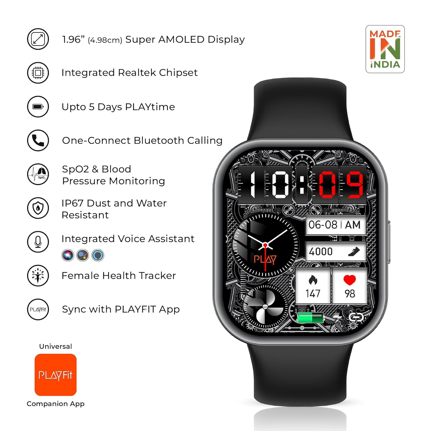 PLAY Flaunt + Smartwatch Black