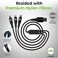 UltraProlink UM1270 - 51W Car Charger with 3 in 1 Cable Mach Trio-Link