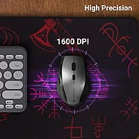 ZEBRONICS Speedy, 2.4GHz, Wireless Mouse, 6 Buttons, 800/1200/1600 DPI, High Precision, Comfortable & Ergonomic Design, Power Saving Mode, Works on Most Surfaces