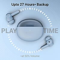 ZEBRONICS MIST in-Ear Wireless Earbuds, with up-to 27 Hours Backup, Environmental Noise Cancellation (ENC), Gaming Mode, Touch Control, Voice Assistant Support, Splash Proof Design