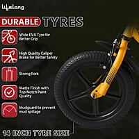 Lifelong Juniors Ride Cycle 14T with Training Wheel, Mudguard for Boys and Girls