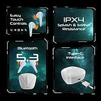 boAt Immortal 111 TWS in Ear Earbuds with Up to 40 Hours of Playtime, 40 Ms Super-Low Latency Beast Mode, RGB LEDs, Quad Mics with Enx Tech, ASAP Charge, Iwp Tech, Ipx4, Btv5.3