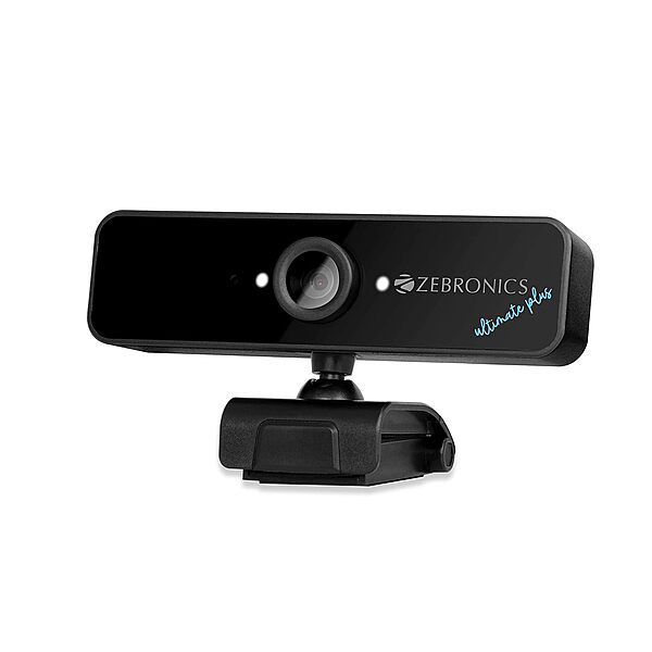 Zebronics Zeb-Ultimate Plus Full HD Web Camera – 1920×1080 | 5P Lens | Built-in Microphone | Night Vision | Brightness Control Pod | Optical Zoom | USB Powered | Black
