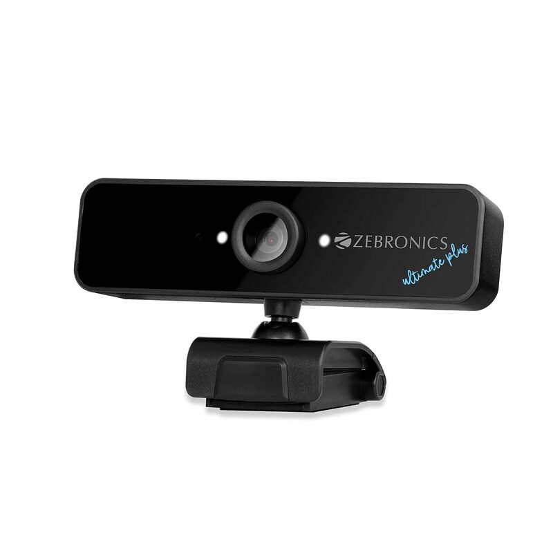 Zebronics Zeb-Ultimate Plus Full HD Web Camera – 1920×1080 | 5P Lens | Built-in Microphone | Night Vision | Brightness Control Pod | Optical Zoom | USB Powered | Black