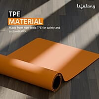Lifelong Dual Color TPE Material Yoga Mat for Women & Men 6mm Anti-Slip Yoga Mat for Gym Workout Exercise Mat