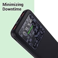 ZEBRONICS MB10000S15 Power Bank, 10000 mAh, Rapid Charge, 22.5W Output, Dual USB Output, PD 3.0 Type C, Built in Protections, Percentage Indicator