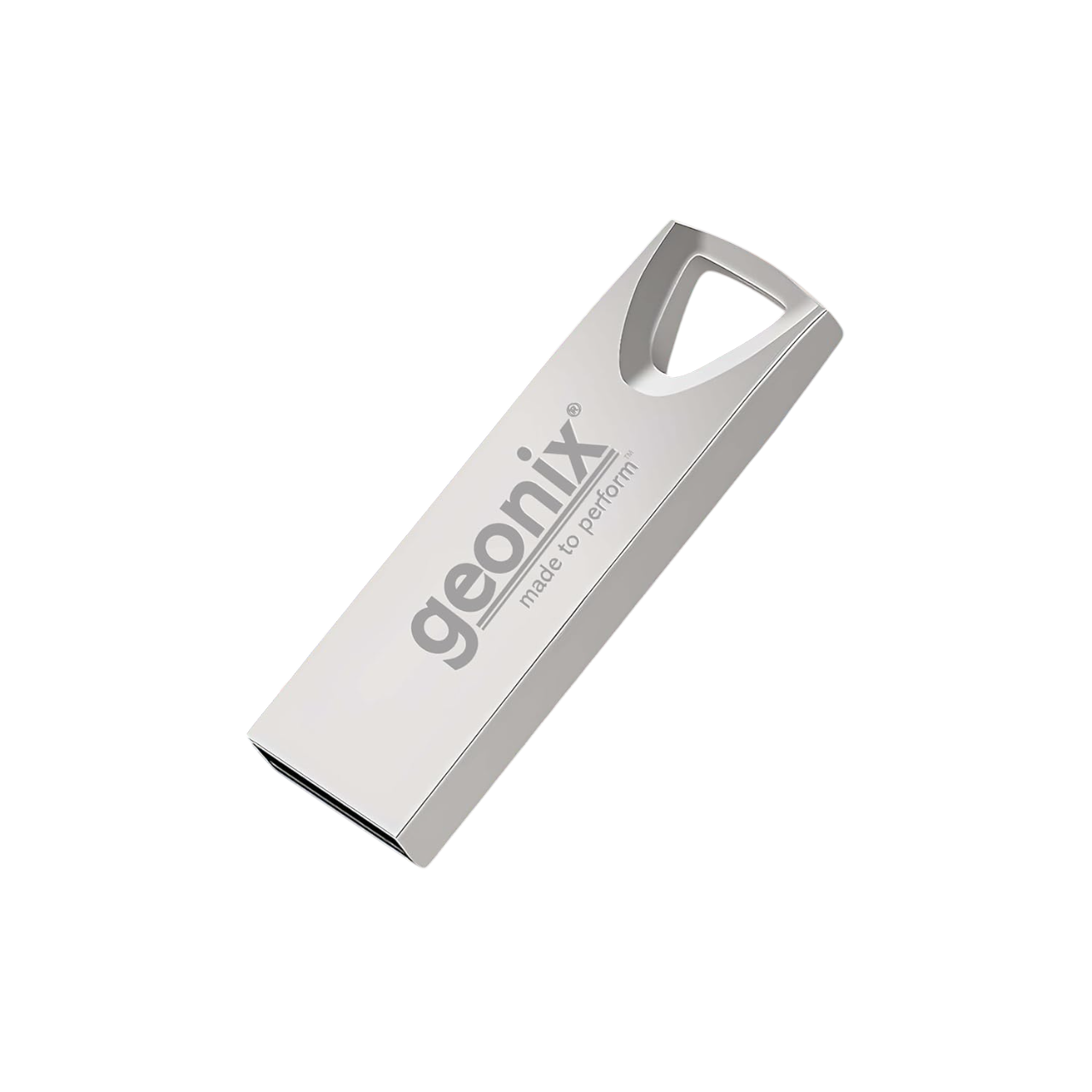 Geonix 8GB USB 2.0 Pendrive, Silver, Keyring Design-GXPD8GB