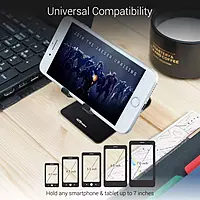 Portronics MODESK Mobile Holder – Durable Metal, Anti-Skid Design, Adjustable Angle, Perfect for Hands-Free Viewing, Compatible with All Smartphones, Ideal for Home & Office Use, Compact & Portable.
