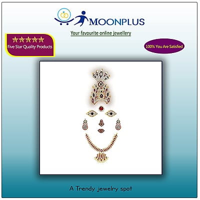 God Ornament Amman Face/Mugam with Naga Crown/Kireedom and Lotus Attigai