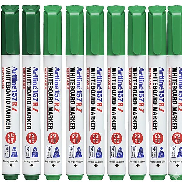 Whiteboard Marker EK-157RI Green – Pack of 10