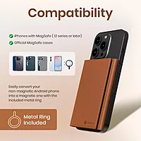 Portronics Wallet X – Magnetic Tri-Fold Wallet, Brown. Stylish and functional, this wallet features a secure magnetic closure, multiple card slots, and a sleek design perfect for everyday use.